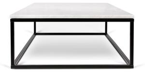 Konferenční stolek s černým podnožím a bílou mramorovou deskou TemaHome Prairie, 75 x 120 cm