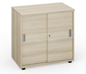 Kancelářská skříň se zasouvacími dveřmi PRIMO Classic, 740x800x420 mm, dub přírodní