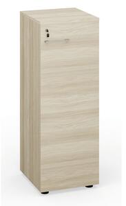Nizká kancelářská skříň PRIMO Classic, 1087 x 400 x 420 mm, šedá / dub přírodní