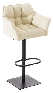 Barová židle Damas B1 ~ koženka, černý rám - Krémová