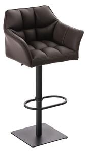 Barová židle Damas B1 ~ koženka, černý rám - Hnědá