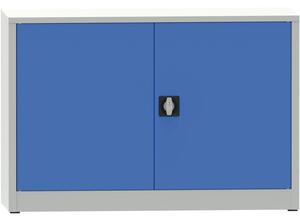 Dílenská policová skříň na nářadí KOVONA JUMBO, 1 police, svařovaná, 1200 x 500 x 800 mm, šedá / modrá