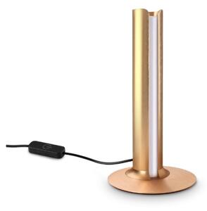 Ideal Lux Stolní LED lampa DORICA, TL 1, Ø 130 mm, 255 mm Barva: Měď, Teplota světla: 3000K