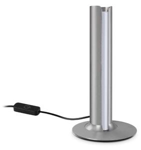 Ideal Lux Stolní LED lampa DORICA, TL 1, Ø 130 mm, 255 mm Barva: Stříbrná, Teplota světla: 3000K