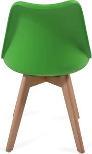 Miadomodo 74817 Sada jídelních židlí s plastovým sedákem, 2 ks, zelené