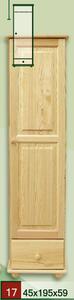 Dřevěná šatní skříň CLASSIC 17 z masivu borovice