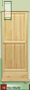 Dřevěná šatní skříň CLASSIC 16 z masivu borovice