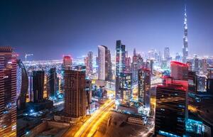 Fototapeta Dubai noční 50-600cm x 50-600cm, 666141