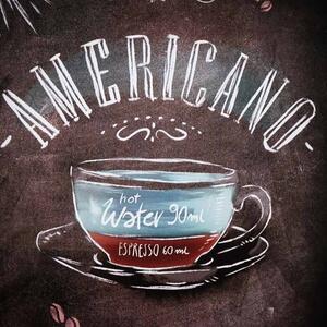 Kovová cedule Americano Coffee