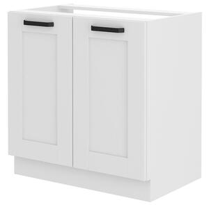 Dolní kuchyňská skříňka pod dřez Lucid 80 ZL 2F BB (bílá + bílá). 1041024