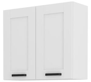 Horní kuchyňská skříňka Lucid 80 G 72 2F (bílá + bílá). 1041035