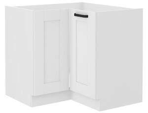 Rohová dolní kuchyňská skříňka Lucid 89 x 89 DN 1F BB (bílá + bílá). 1041027