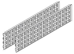 Plechové perforované panely ELEMENT SYSTEM, 2 ks