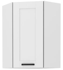Horní rohová kuchyňská skříňka Lucid 58 x 58 GN 90 1F (bílá + bílá). 1041046