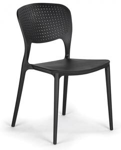 Plastová jídelní židle EASY II, černá