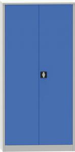 Víceúčelová kovová skříň, 1950 x 950 x 400 mm, modré dveře