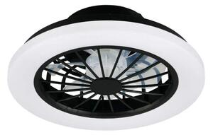 Trio Leuchten R69222132 ROTSUND - Stropní LED černý ventilátor s dálkovým ovladačem, LED 22W, 3000lm, 2700-6500K, Ø 38cm (LED stropní ventilátor stmívatelný ovladačem)