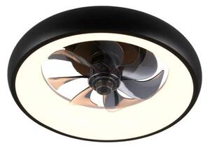 Trio Leuchten R69182132 MUONIO - Stropní LED černý ventilátor s dálkovým ovladačem, LED 20W, 2300lm, 2700-6500K, Ø 40cm (LED stropní ventilátor stmívatelný ovladačem)