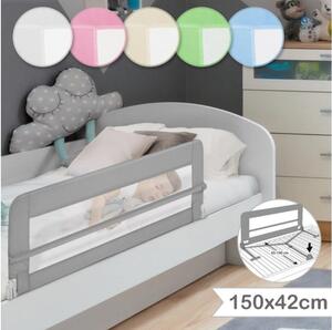 Infantastic 75118 Dětská zábrana na postel, 150 cm, šedá