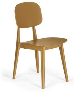 Plastová jídelní židle SIMPLY 3+1 ZDARMA, žlutá