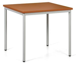 Jídelní stůl TRIVIA, světle šedá konstrukce, 800 x 800 mm, třešeň