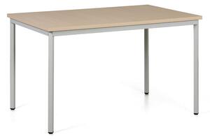 Jídelní stůl TRIVIA, světle šedá konstrukce, 1200 x 800 mm, bříza