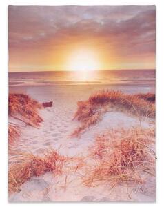 Nexos Nástěnná malba západ slunce na pláži, 1 LED, 30 x 40 cm