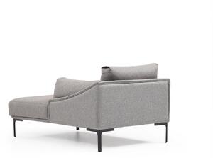 Designová rohová sedačka Pallavi 255 cm šedá - pravá