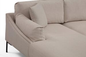 Designová rohová sedačka Pallavi 255 cm krémová - levá