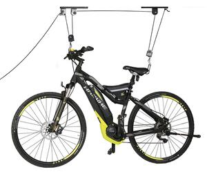 Věšák na kolo na strop, kladkový, nosnost 20 kg
