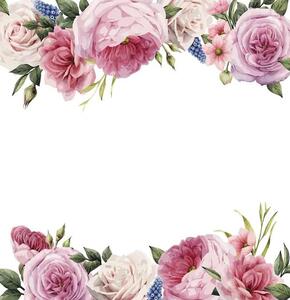 Fotožaluzie - malované květy 100 x 100cm