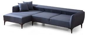 Designová rohová sedačka Beasley 270 cm modrá - levá