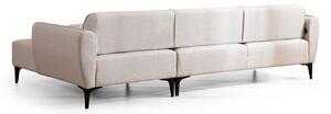 Designová rohová sedačka Beasley 270 cm šedo-bílá - pravá