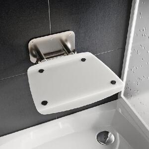 Ravak Ovo B II - Sprchové sedátko Opal, 360x360 mm, nerez/průsvitně bílá B8F0000052