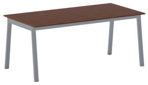 Kancelářský pracovní stůl PRIMO BASIC, šedostříbrná podnož, 1800 x 900 mm, třešeň