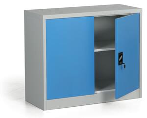 Kovová spisová skříň, demontovaná, 1 police, 950 x 800 x 400 mm, modrá