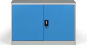 Kovová spisová skříň, demontovaná, 1 police, 1200 x 800 x 400 mm, modrá