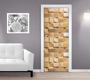 Samolepící fototapeta na dveře 95x210cm - dřevěné kostky, 31