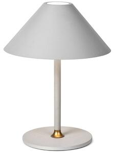 Světle šedá kovová nabíjecí stolní LED lampa Halo Design Hygge