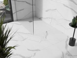 Mexen Stone+ kompozitní čtvercová sprchová vana 80 x 70 cm, Bílá