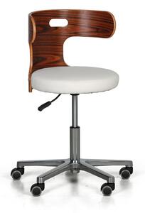 Pracovní židle GINNY, univerzální kolečka, bílá