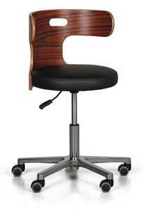 Pracovní židle GINNY, univerzální kolečka, černá