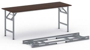 Konferenční stůl FAST READY se stříbrnošedou podnoží 1700 x 500 x 750 mm, ořech