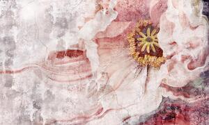 Fototapeta - Malovaný květ na staré zdi 50-600cm x 50-600cm, 58