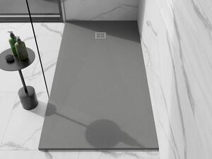 Mexen Stone+ kompozitní čtvercová sprchová vana 160 x 70 cm, Šedá-Beton