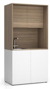 Kuchyňka NIKA se dřezem a baterií 1000 x 600 x 2000 mm, dub přírodní, levé
