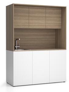 Kuchyňka NIKA se dřezem a baterií 1481 x 600 x 2000 mm, dub přírodní, levé