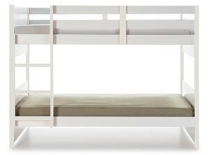 Bílá lakovaná dětská patrová postel Marckeric Kiara II. 90 x 190 cm