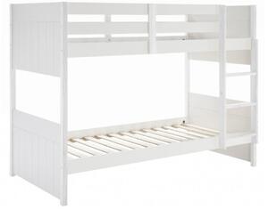 Bílá lakovaná dětská patrová postel Marckeric Kiara II. 90 x 190 cm