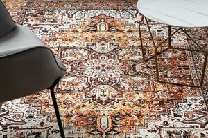 Makro Abra Kusový koberec ANTIKA Vhodný k praní klasický moderní krémový pomerančový Rozměr: 80x150 cm
